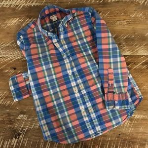 Boys CREWCUTS button down plaid shirt